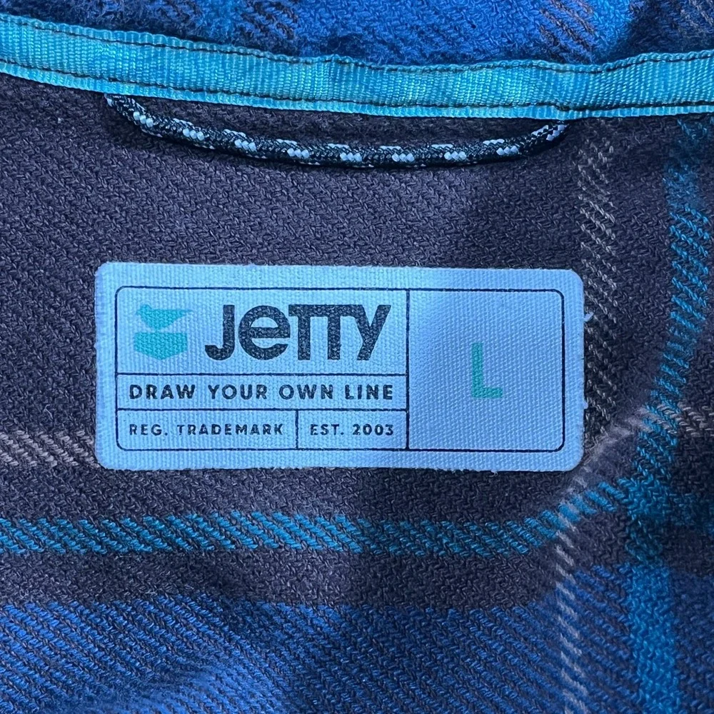 Jetty Flannel Shirt Mens Large Brown Plaid Button Up Long Sleeve Outdoors Cowboy